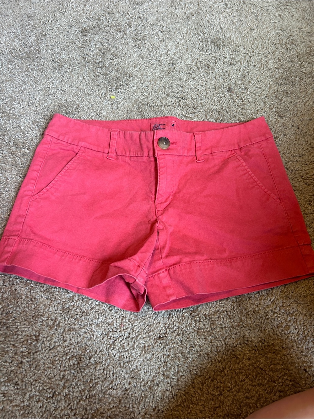 American Eagle Outfitters Coral-Red Cotton Shorts